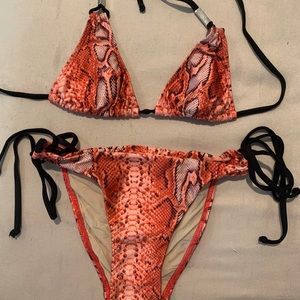 NWT coral snake print triangle bikini